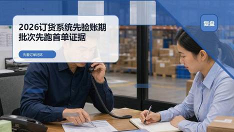 订货系统上线前的资料准备与试点安排