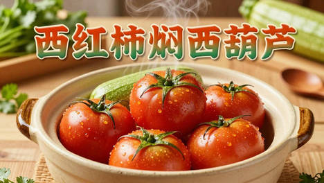 西葫芦和西红柿搭配的田园美味，鲜掉眉毛的烹饪方法
