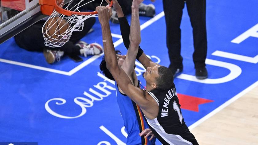 NBA-马刺VS雷霆G7 文班亚马隔扣切特