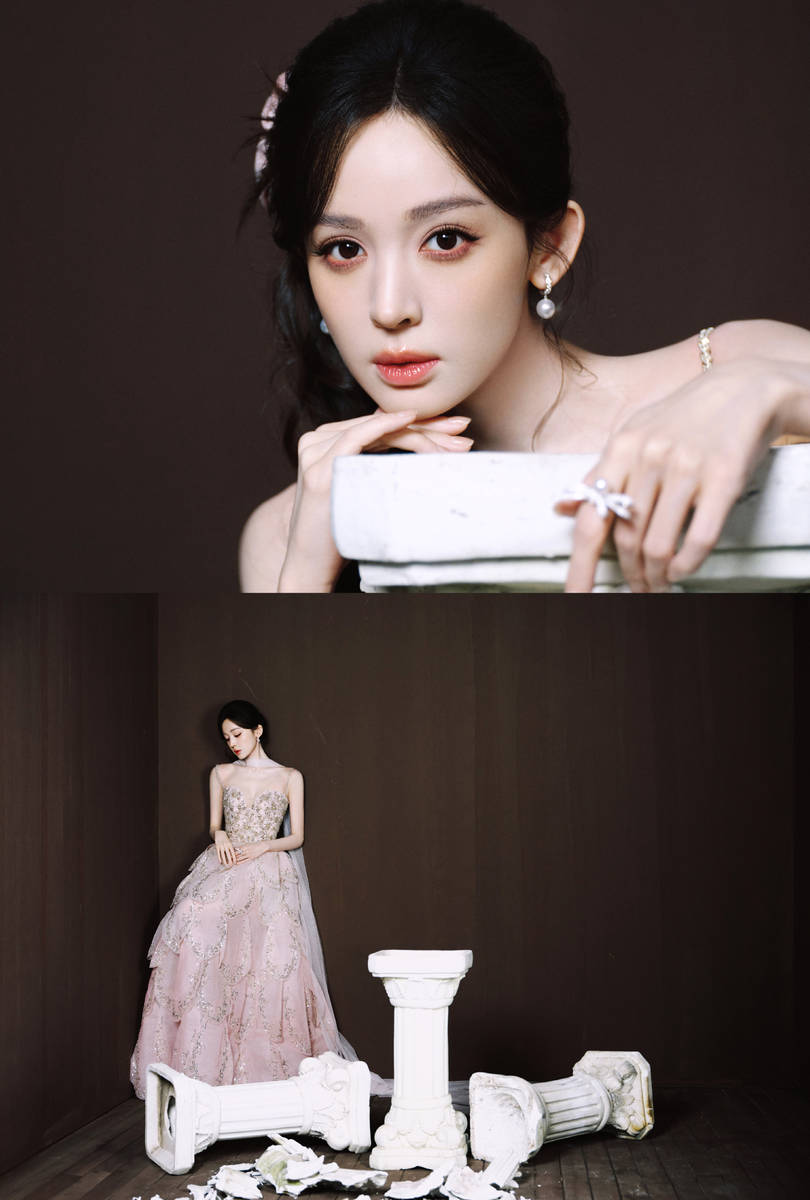 古力娜扎写真大片曝光！穿闪亮花朵吊带裙美若天仙