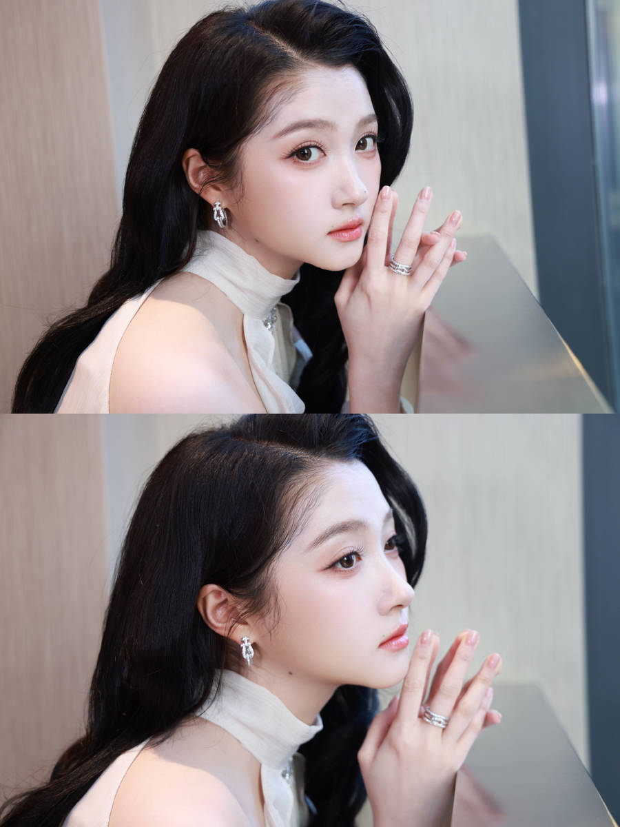 关晓彤穿轻纱连衣裙秀好身材！妆容精致气质优雅