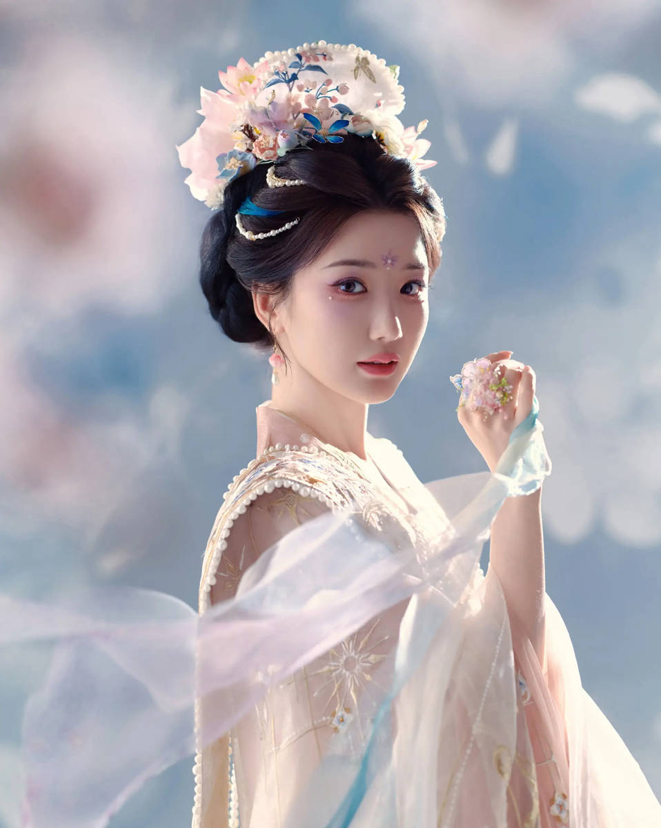 毛晓彤化身花圣人气灵动 提笔绘花灯温婉挽救