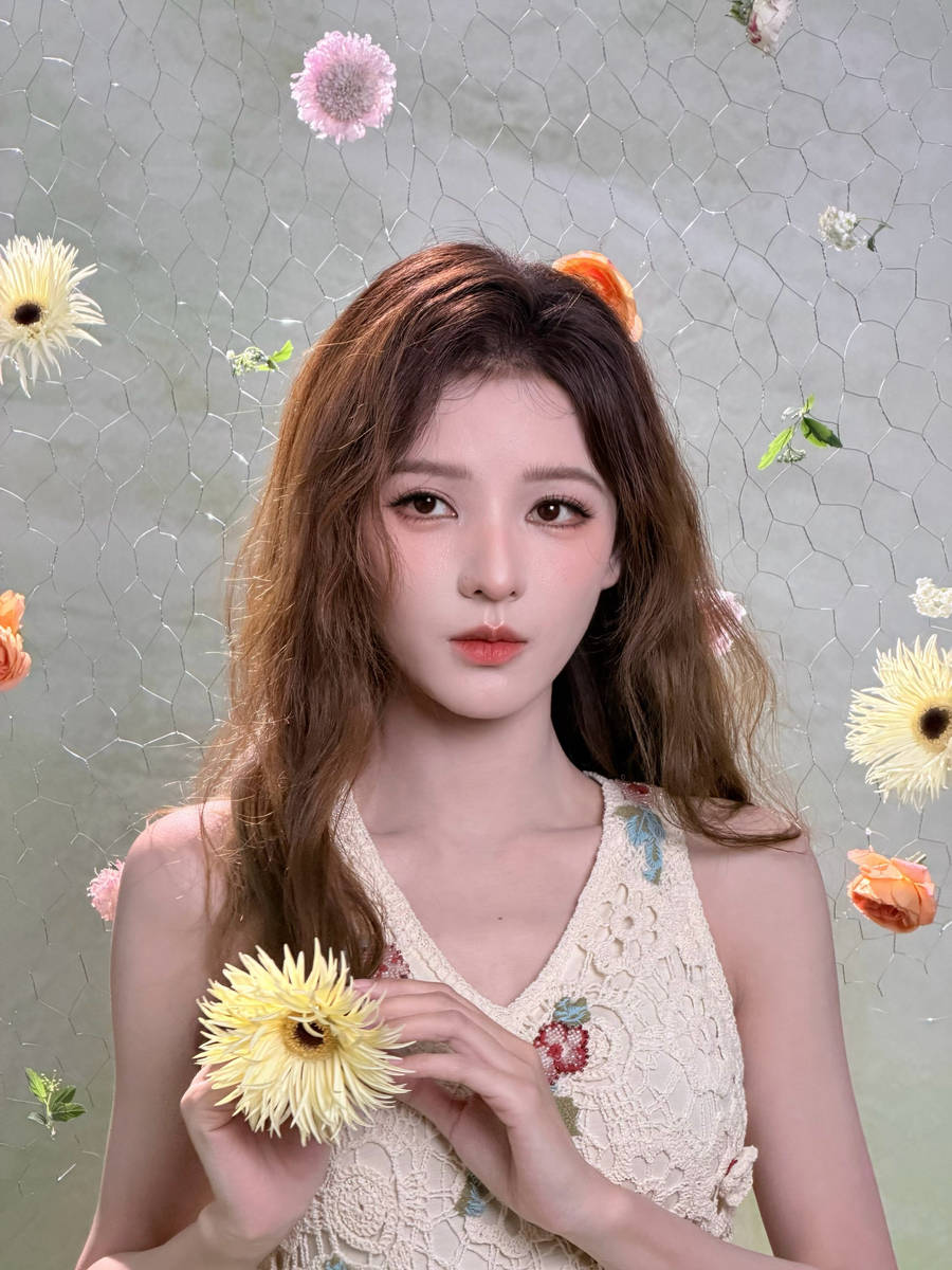 张予曦化身春日花仙子！置身繁花丛中唯美浪漫