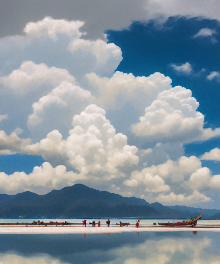 诗歌:云南云海南海(回环诗图文)_汉语_白沙白_蓝天蓝