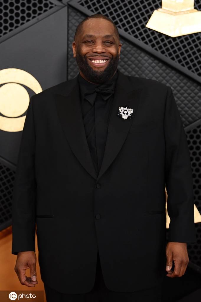 美国洛杉矶,第66届格莱美颁奖礼举行,说唱歌手killer mike获得第66届