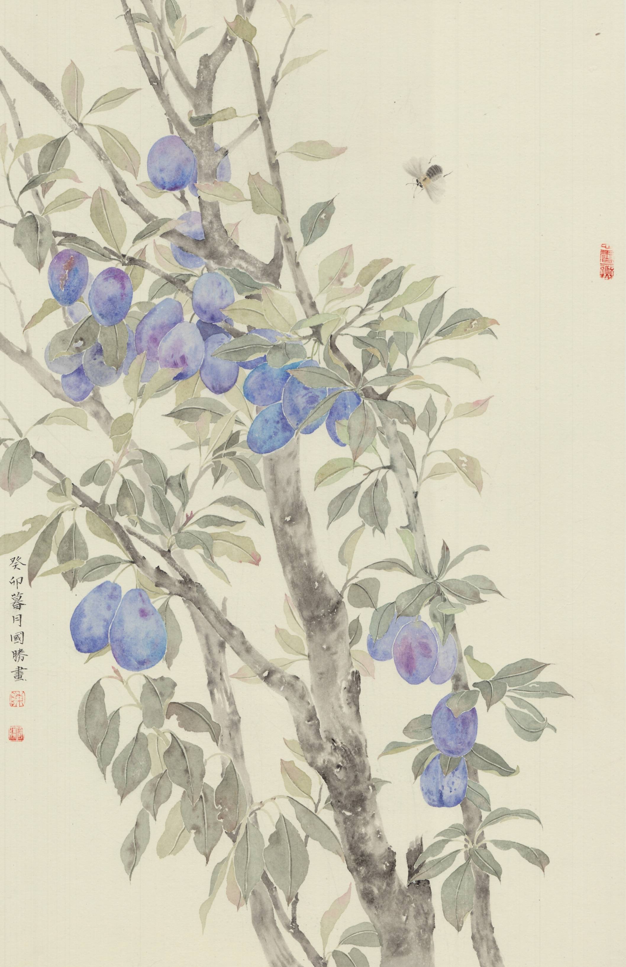 迎新春 河北省廊坊市画家陈国胜没骨花鸟作品《百卉含英》选献读者