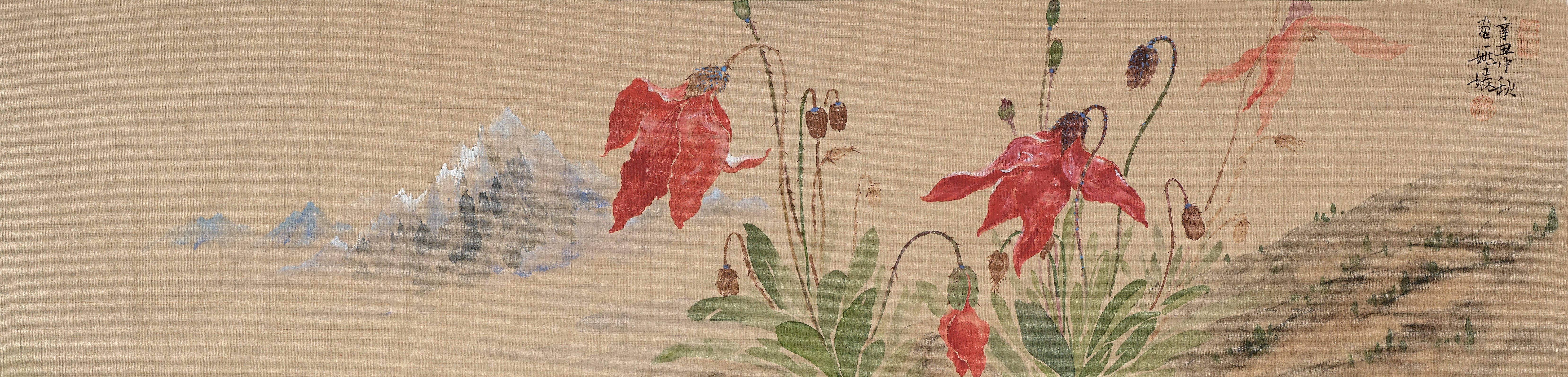 唯美艺术——姚媛《红花绿绒蒿 》作品欣赏