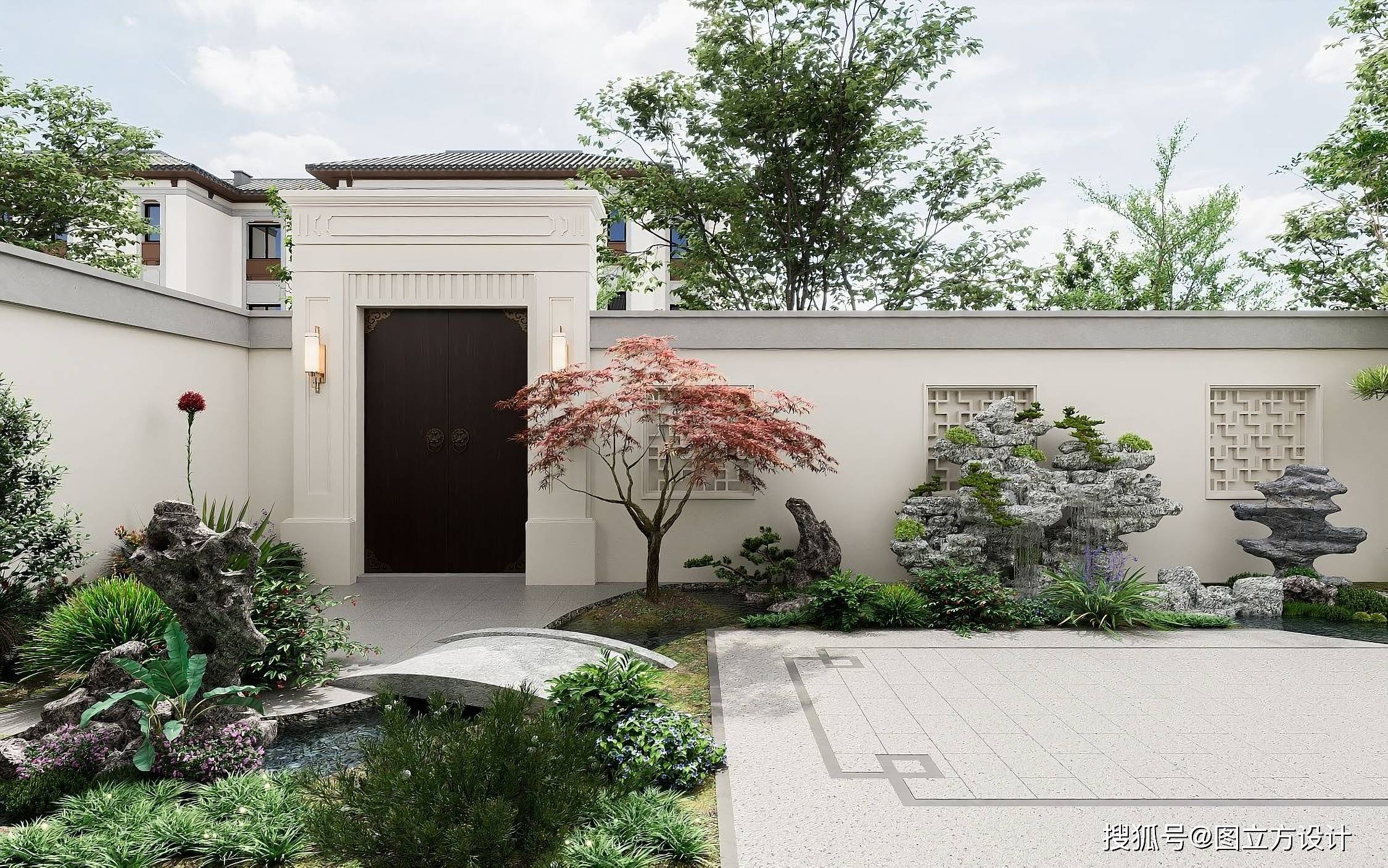 别墅庭院效果图曝光!_设计_花园_人们