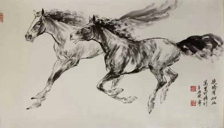 尤擅画马,其独树一帜的画马风格和影响,被画坛誉为"雷氏画马""当代第