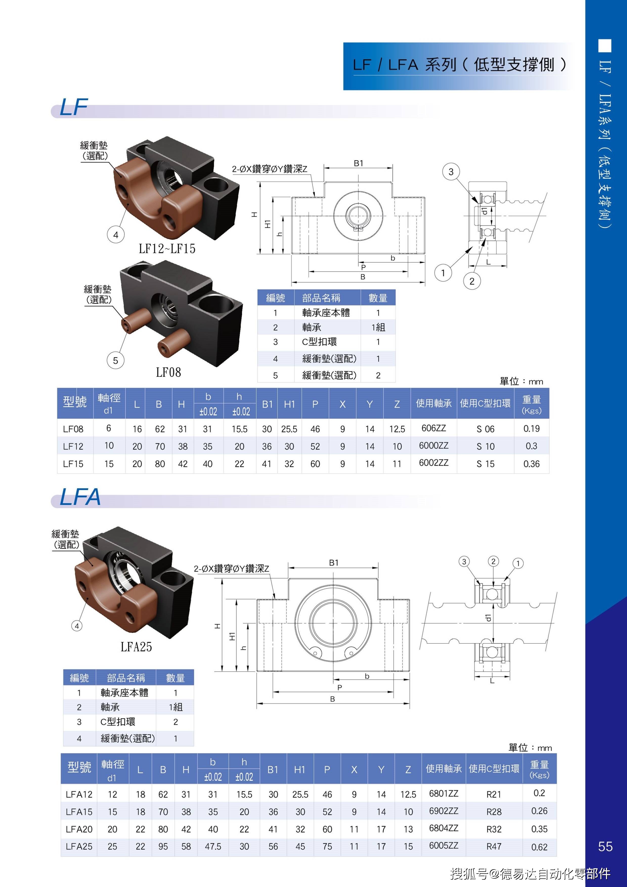 滚珠丝杆支撑座lk,lf支撑座轴承座,源头工厂替换thk,syk怡合达替换
