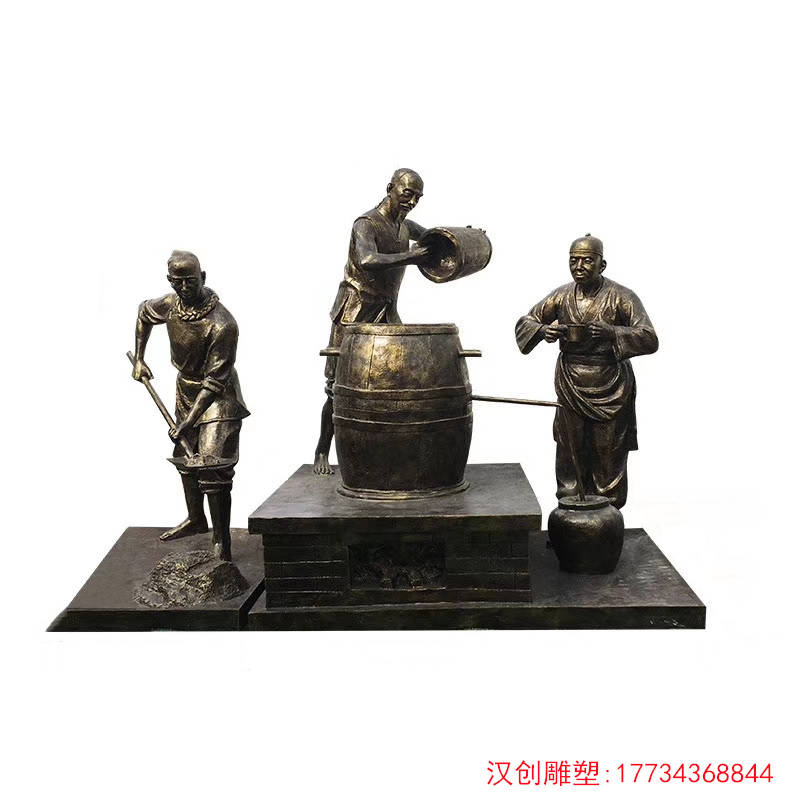 汕尾玻璃钢酒文化人物雕塑 来自搜狐网