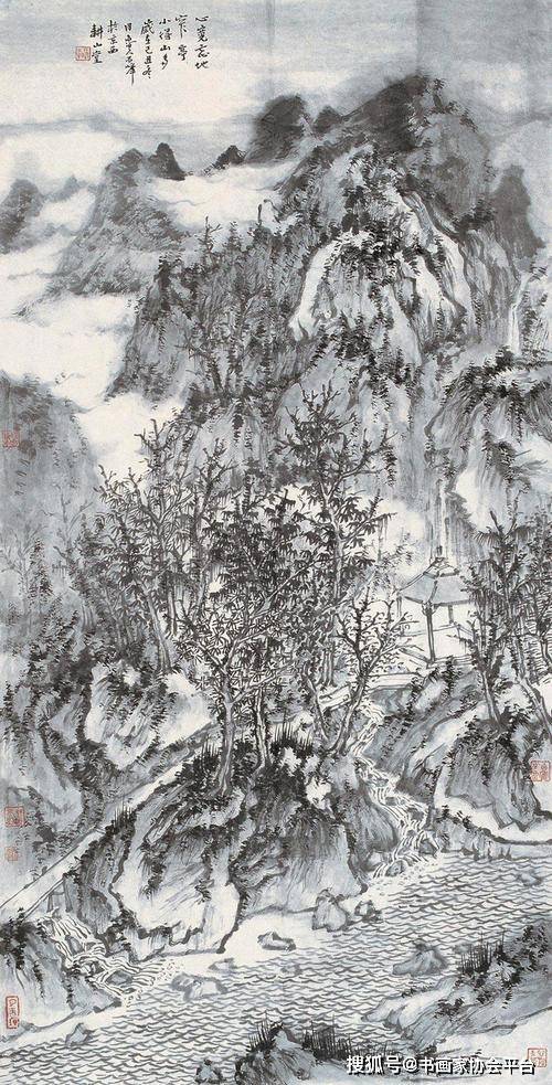 现代与自然的完美平衡:石峰山水画作,让你的生活多一份宁静