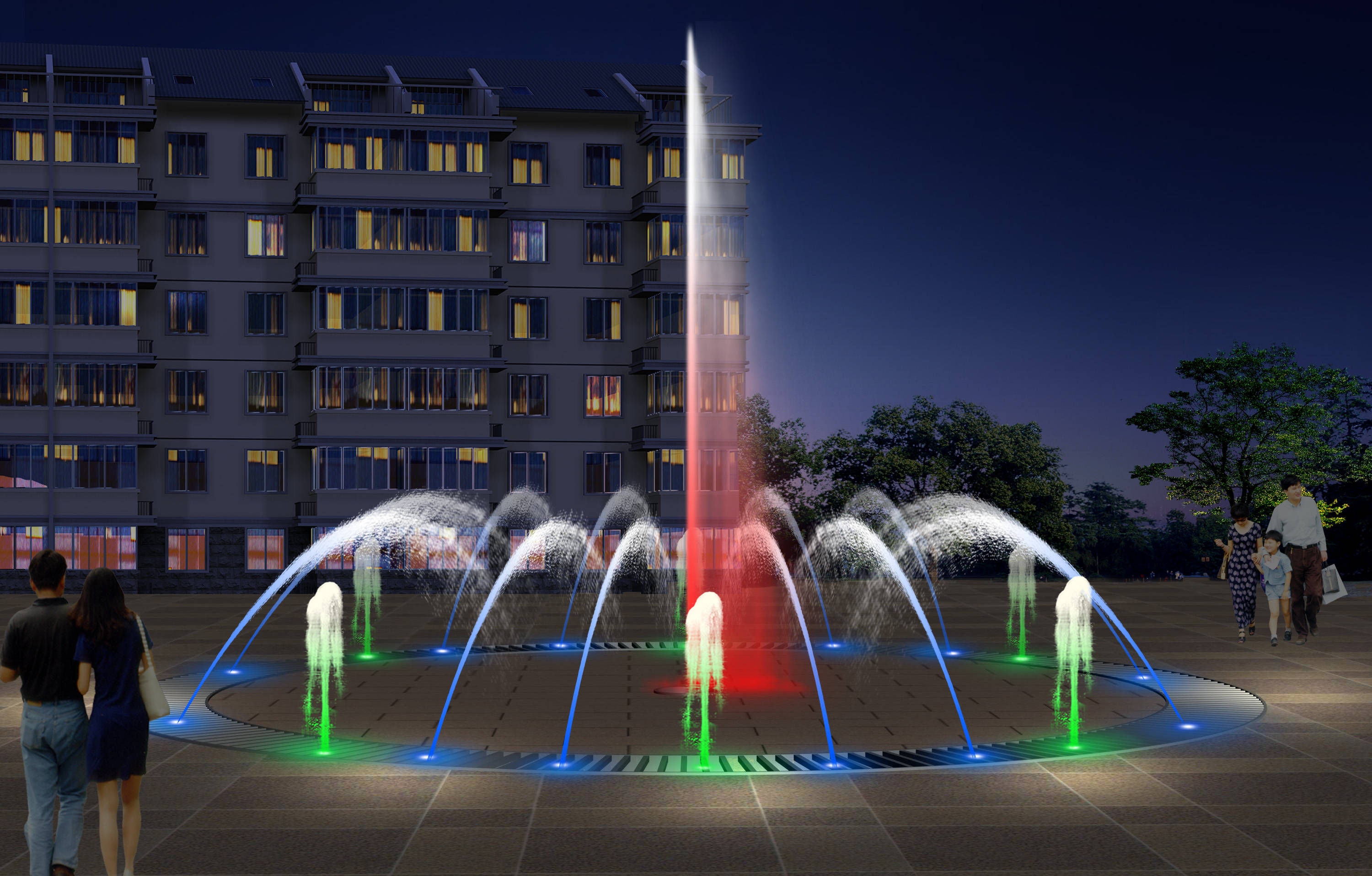 音乐喷泉厂家生产小型广场音乐喷泉设计