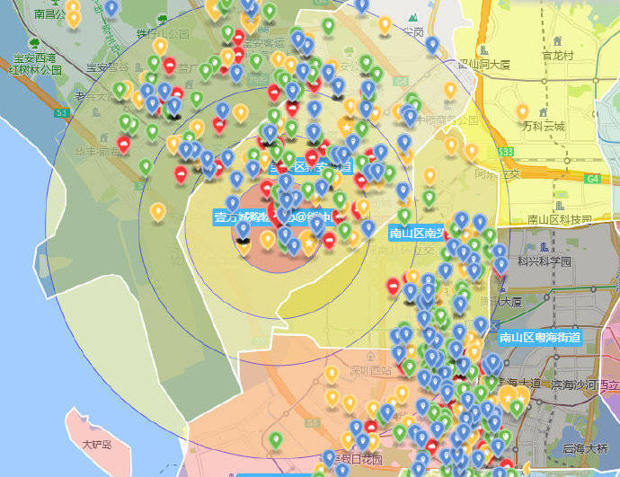 地图慧缓冲区的妙用_商家_分析_营销