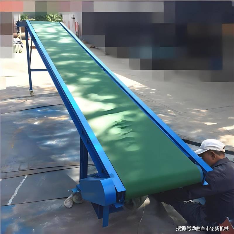 装车卸货折叠式输送带加护栏式箱货装车皮带机可移动升降传送带