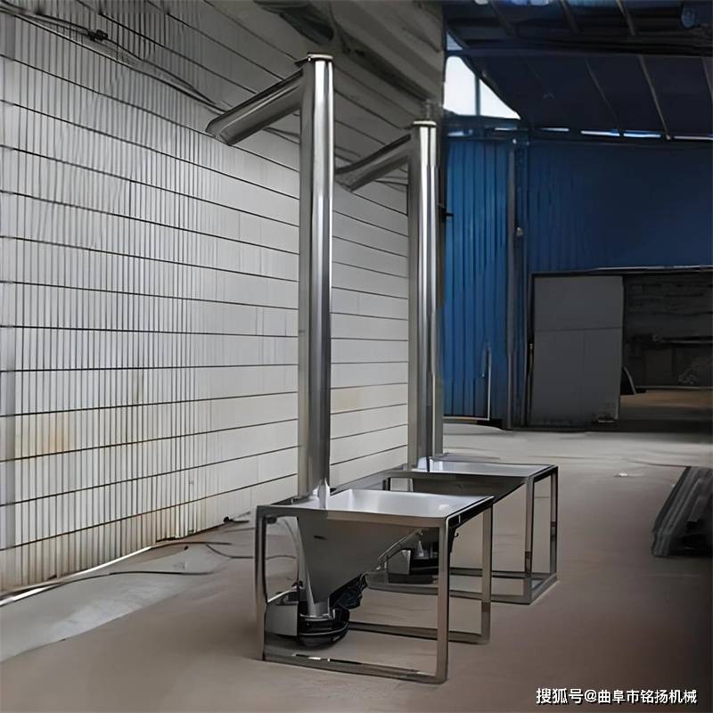 165筒式倾斜送料机沙石颗粒u型螺旋输送机水泥粉斜管上料机