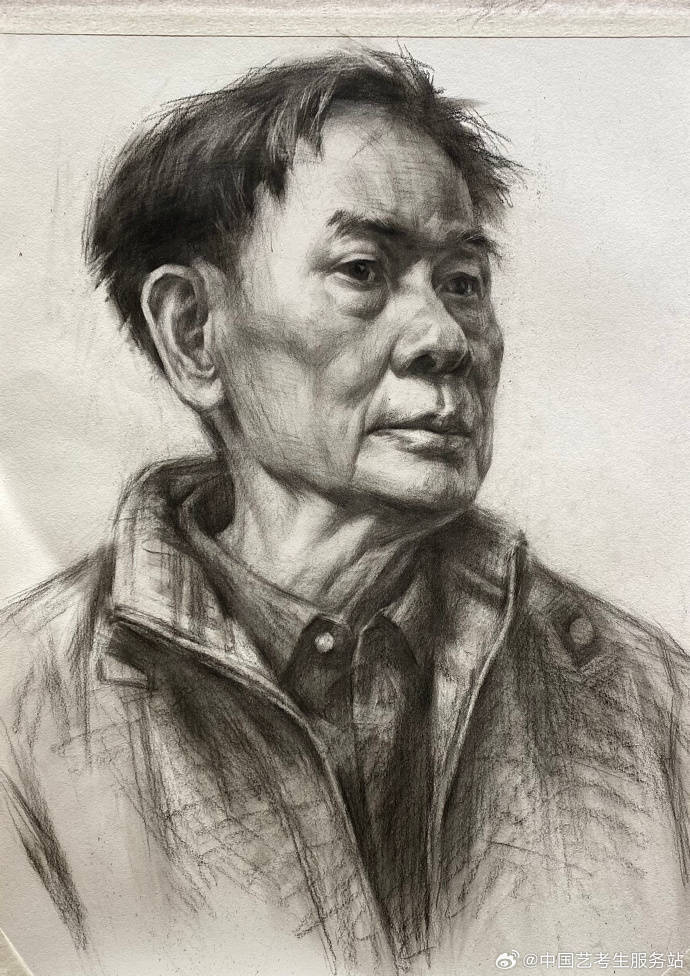 男中年 素描头像绘画作品 搜狐大视野 搜狐新闻 