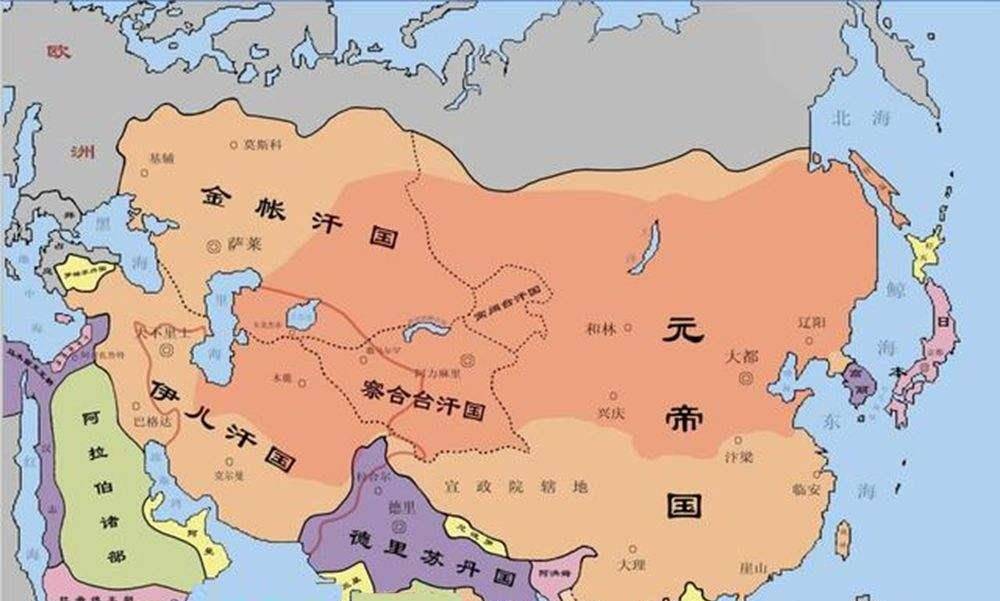 金帐汗国在如今的俄罗斯和中亚西部地区.