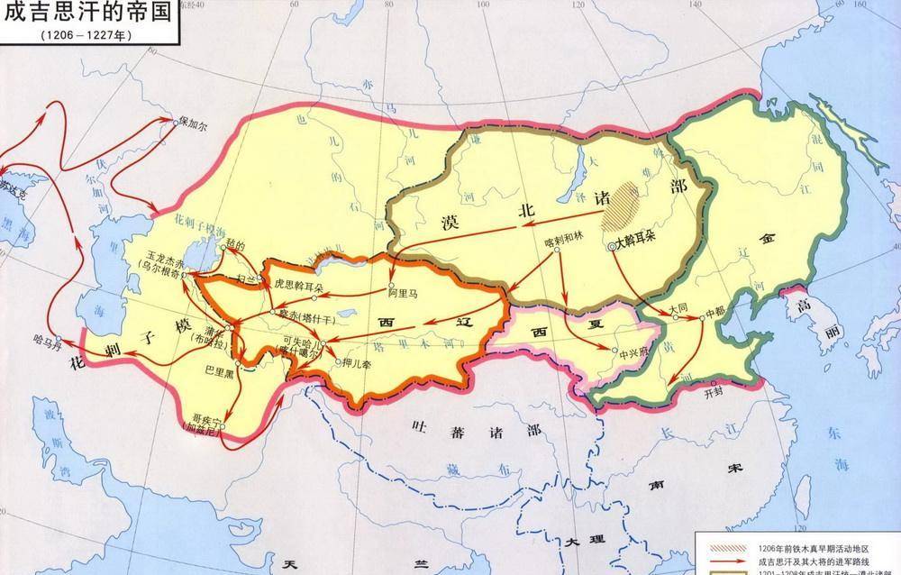 大蒙古国3次西征打下了哪些国家面积多达2725万平方公里