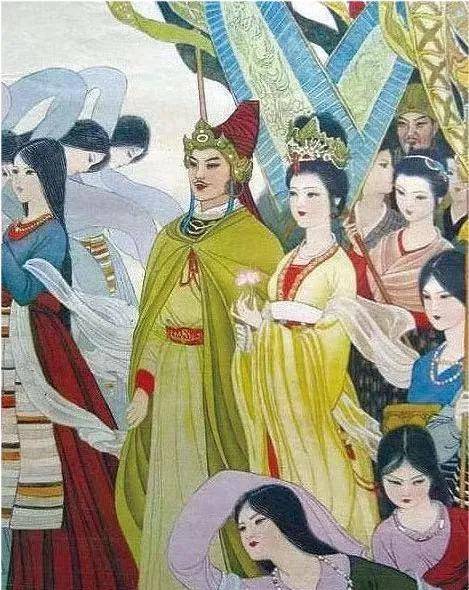 贞观十五年(641)正月,文成公主由唐朝礼部尚书,江夏王李道宗的护送下