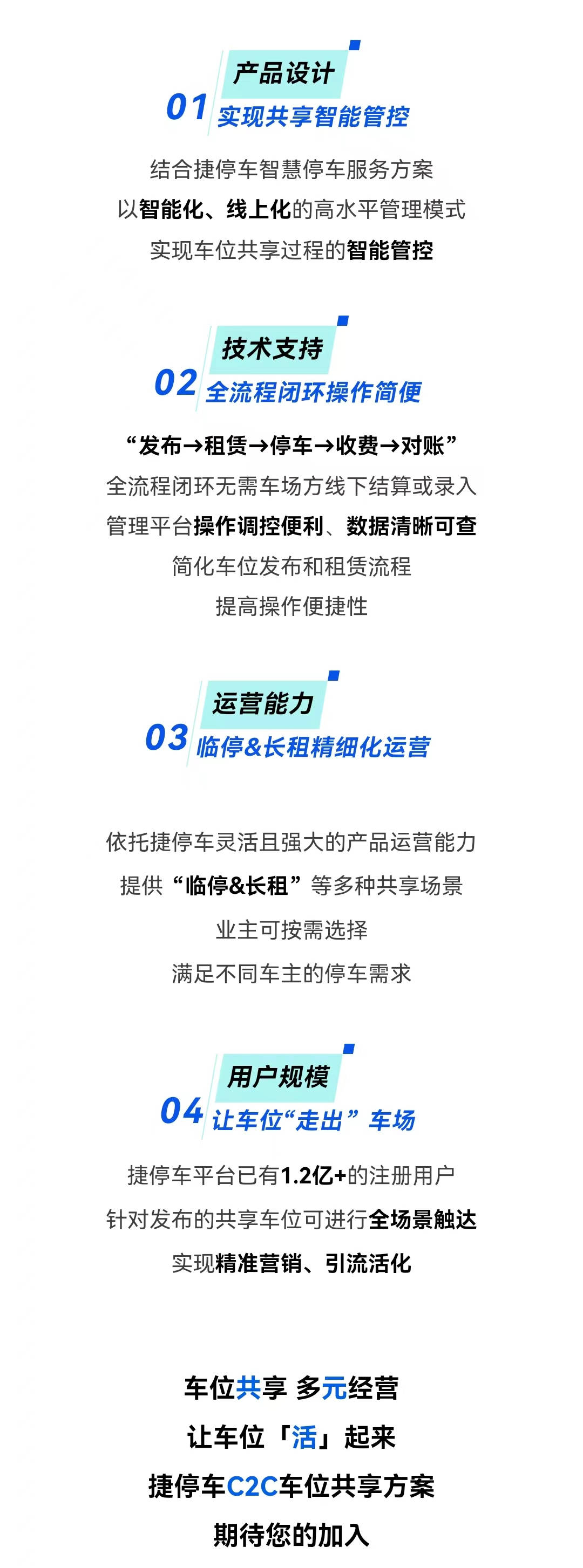 车位共享多元经营丨捷停车发布"c2c车位共享",让车位"