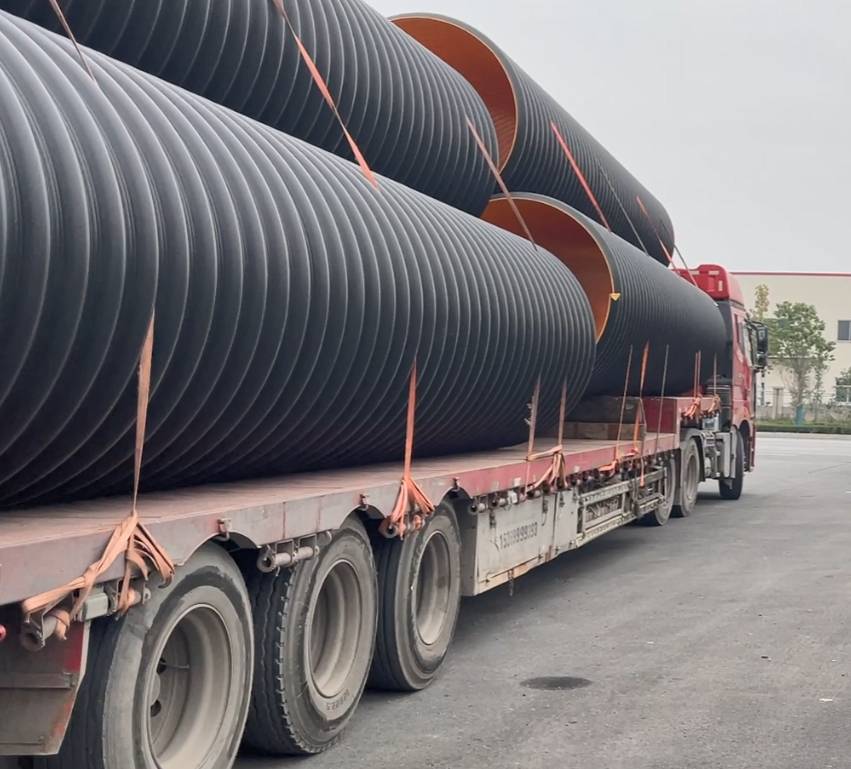 hdpe钢带增强波纹管市政排污管耐压性好