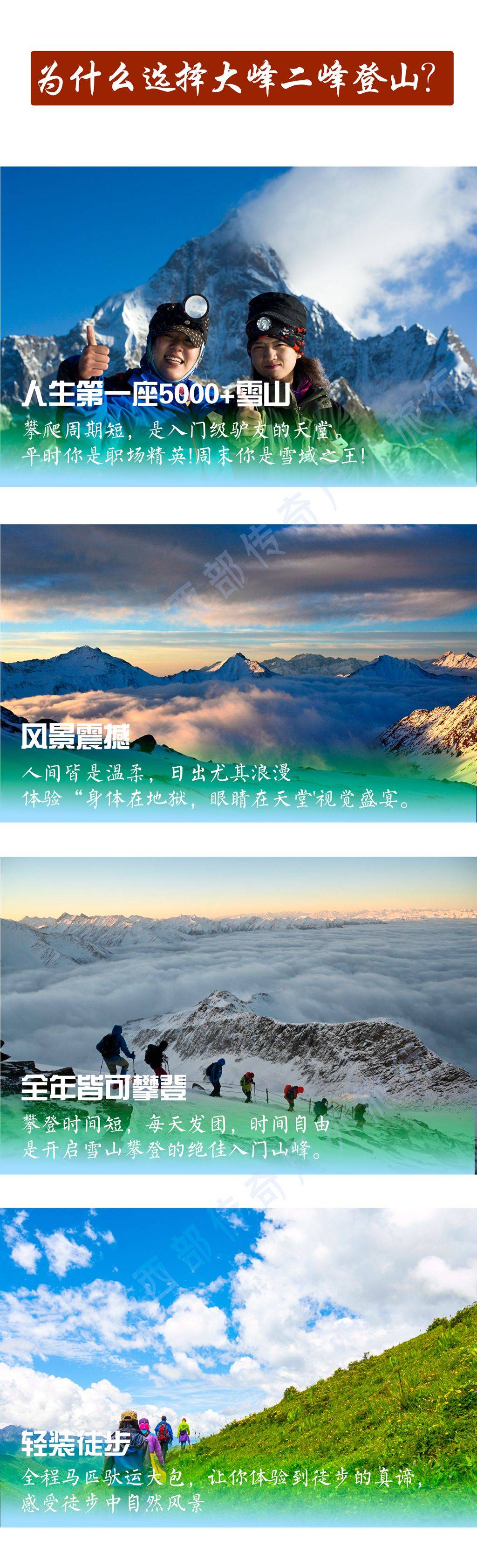 四座雪山9015代表四种登山难度,总有一座等着你去征服.