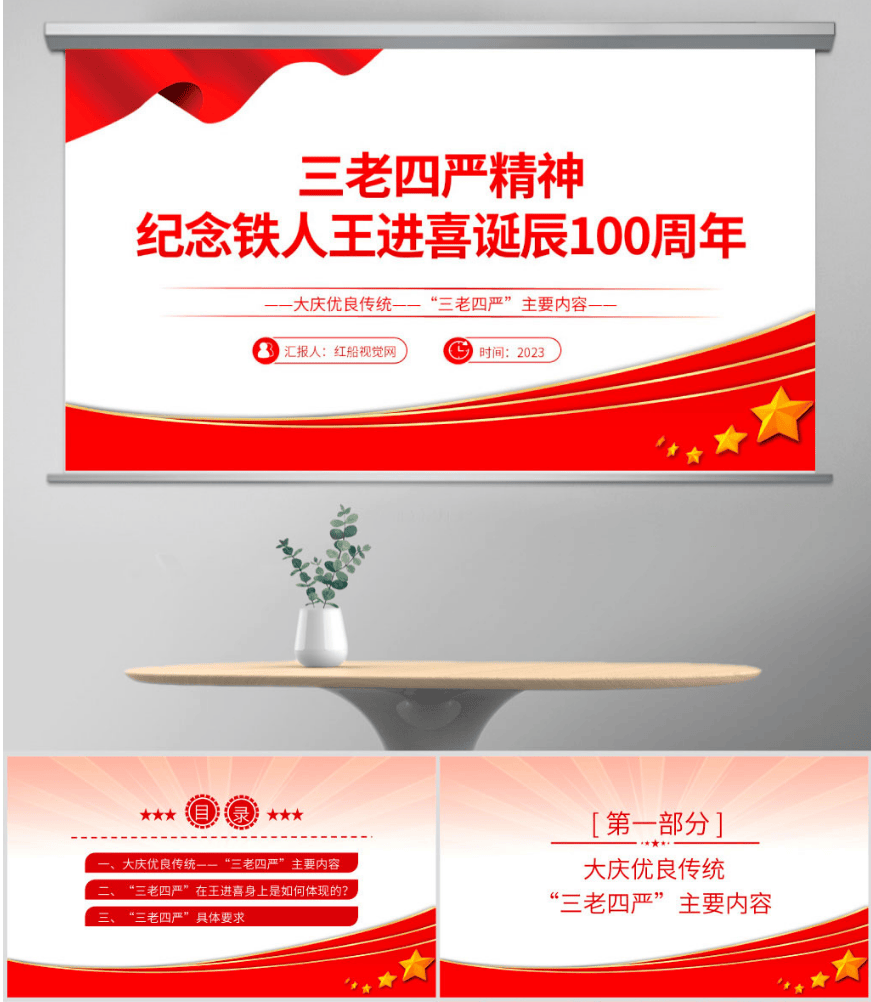 纪念铁人王进喜诞辰100周年党课ppt