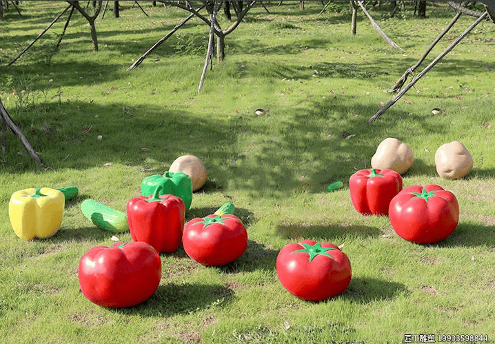 玻璃钢番茄土豆黄瓜雕塑 仿真蔬菜装饰小品