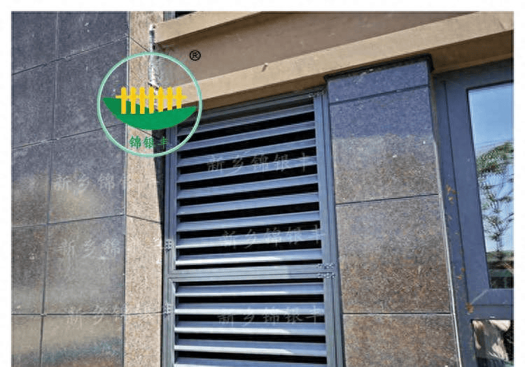 锦银丰护栏:双层防雨户外通风口百叶窗 外墙通风用百叶窗