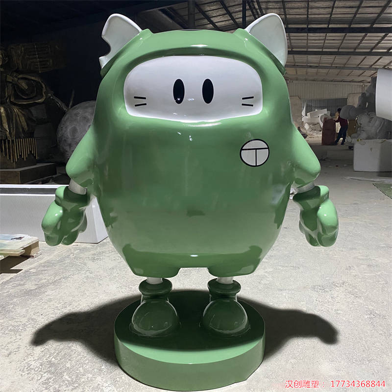 玻璃钢卡通ip形象雕塑 街边吉祥物装饰小品