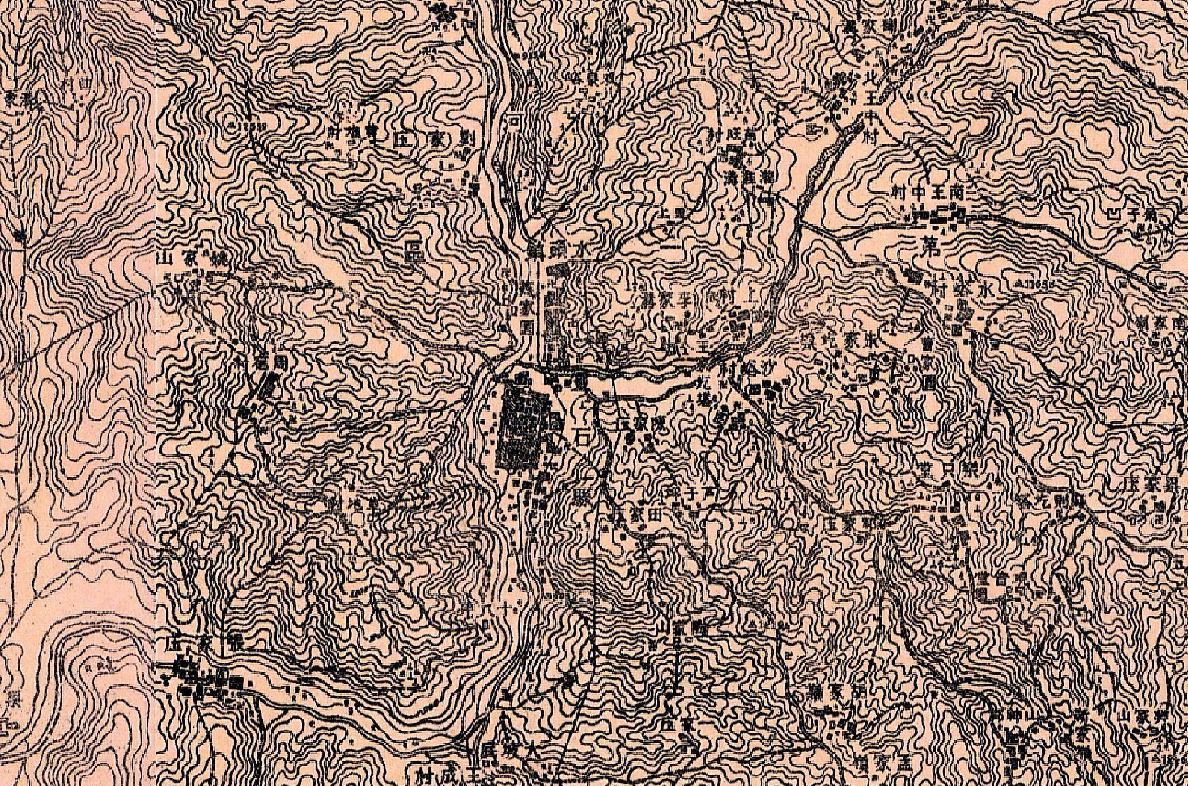 山西临汾及周边二十县1938年高清地图,中国一词由此而来