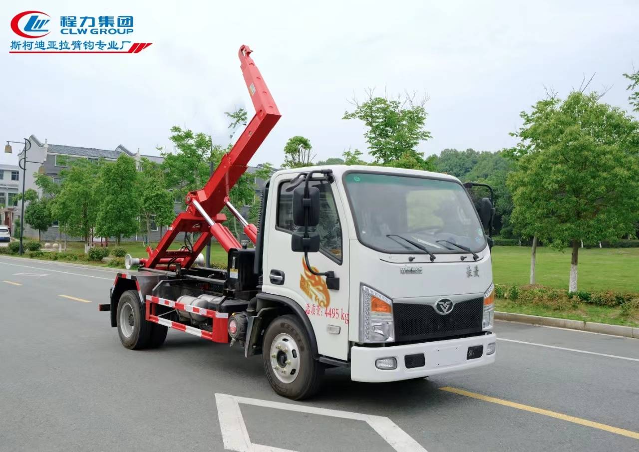 重汽豪曼国六蓝牌车厢可卸式垃圾车