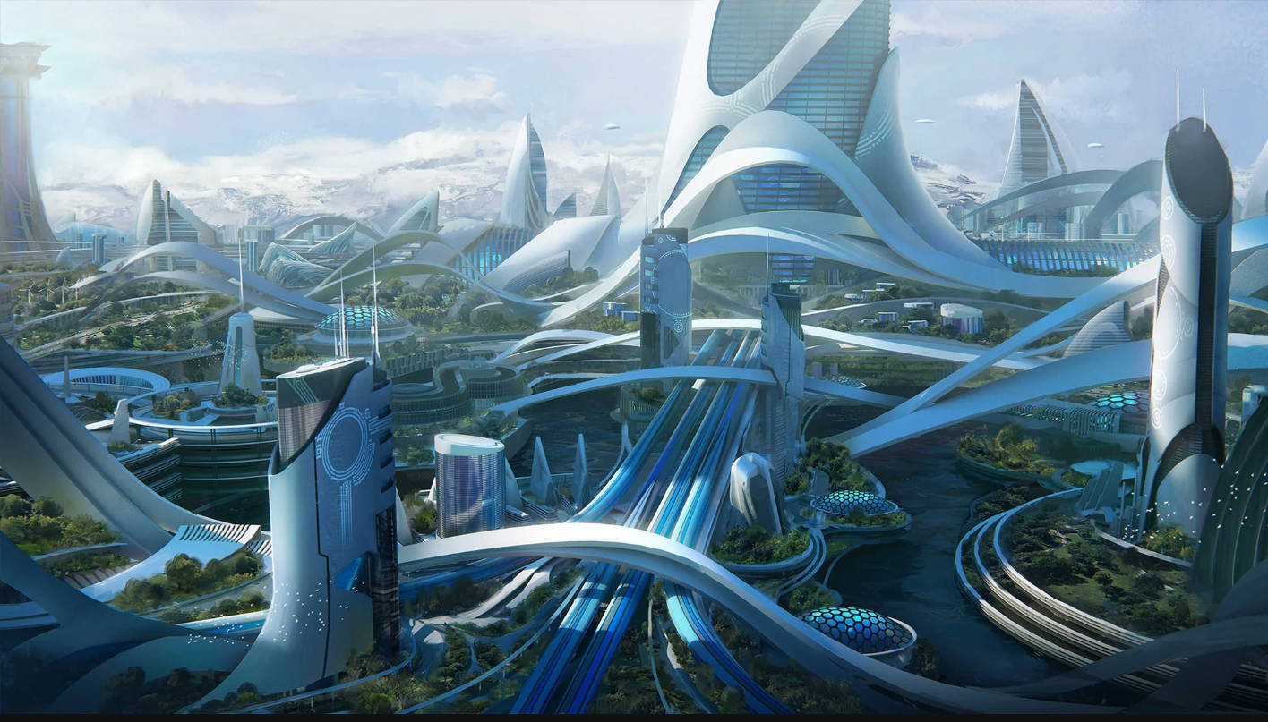  重磅！3D科幻未来世界乌托邦建筑模型下载