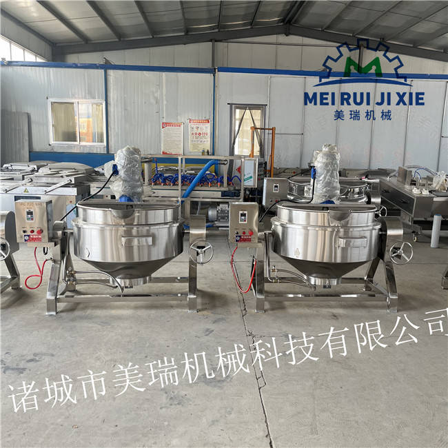 蒸汽夹层锅 不锈钢带搅拌夹层锅 导热油夹层锅 电加热蒸煮锅 大型果酱