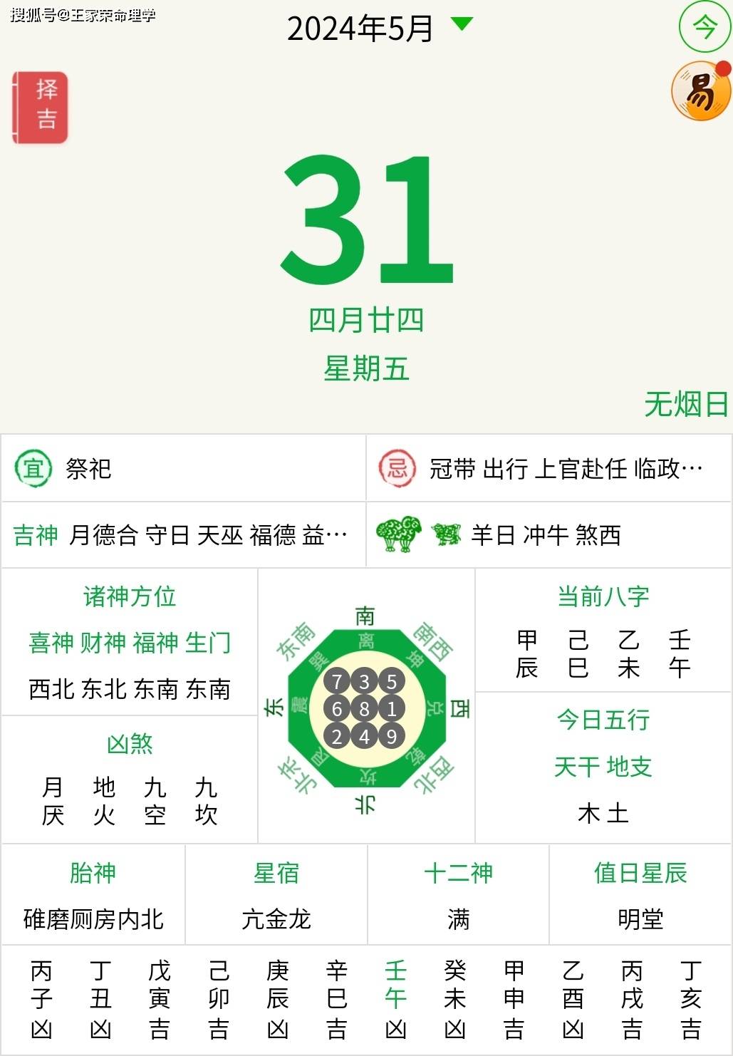 今日十二生肖运势播报 2024年5月31日