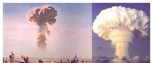 1964年,我国的第一颗原子弹研发成功,巨大的蘑菇云升上了天空