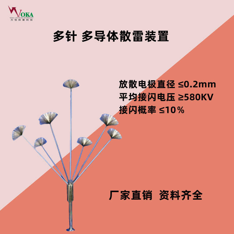 风电场多短针雷电放散装置的设计和安装方案