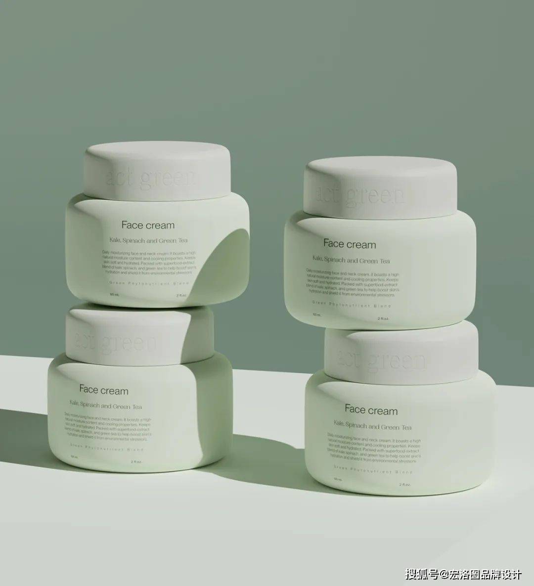 清凉一夏,薄荷曼波风护肤品包装设计