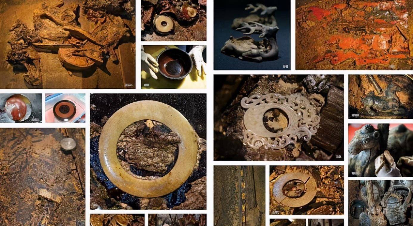 图14 出土的各类珍贵文物其中,出土漆木器2,300多件,竹简,木牍超过