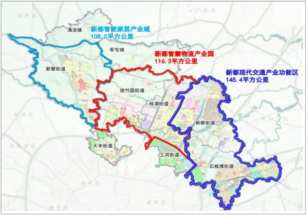 青白江:非北部主城区以内及凤凰新城边缘区域