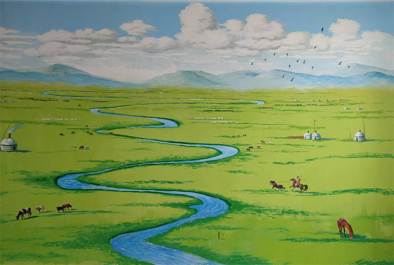 通辽墙绘公司创新设计,科尔沁永清大街网红墙涂鸦为城市增色