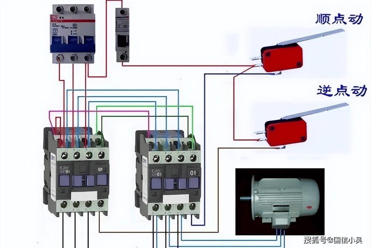 电机控制实物接线图照明电路原理图学习电工知识,了解常用的照明电路