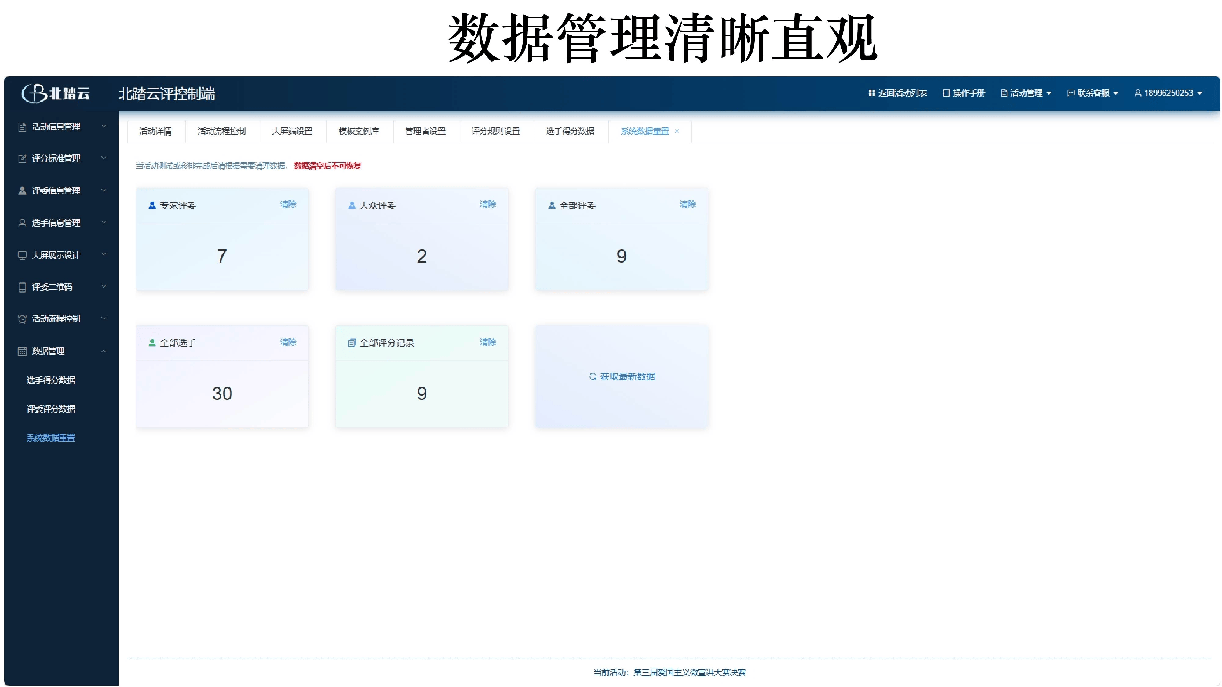 活动比赛打分工具 评委活动在线评分 大屏实时展示