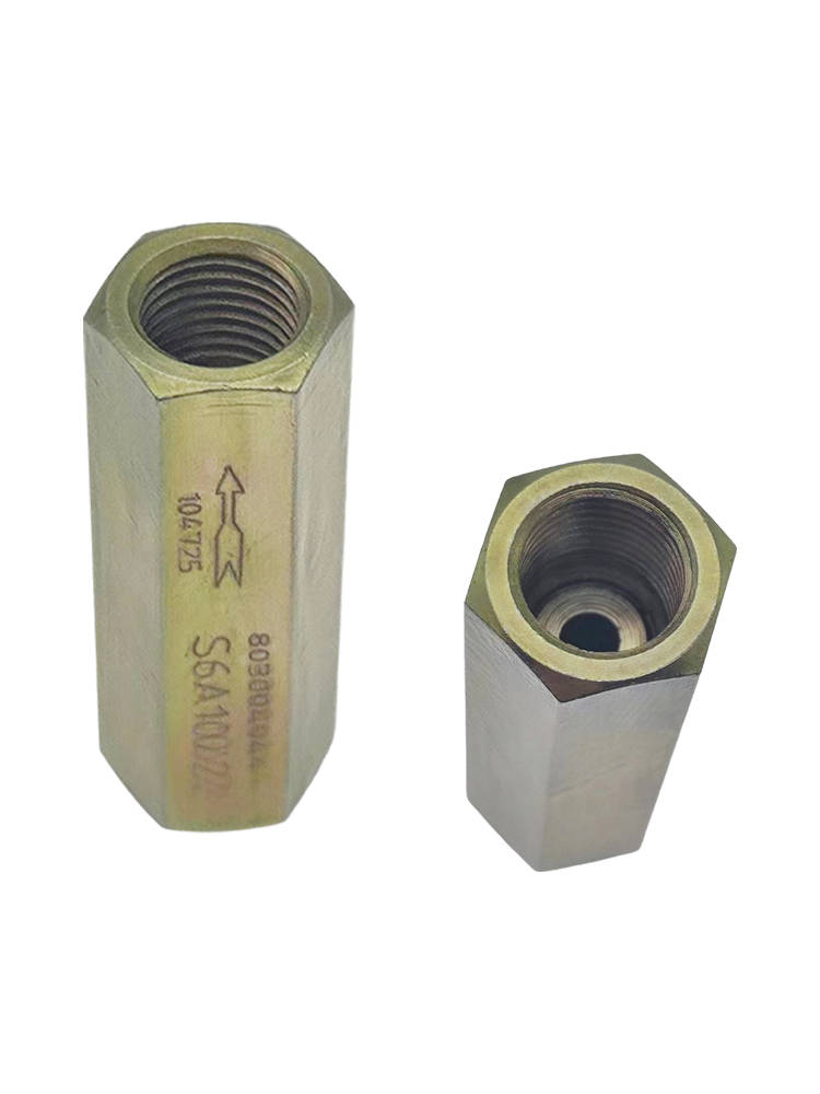 液压单向阀s6a10/2管式单向阀 镀彩锌铸铜