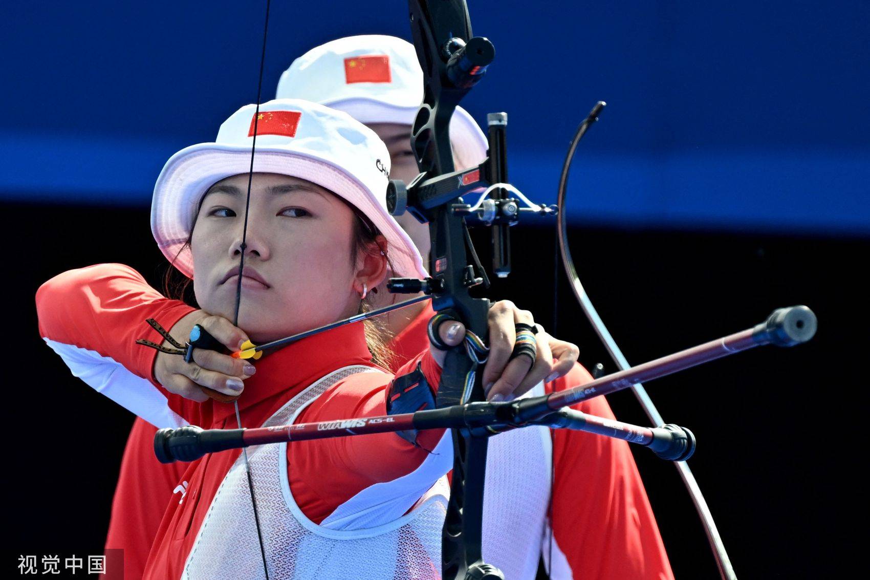 北京时间7月31日凌晨,2024年巴黎奥运会女子射箭淘汰赛在荣军院进行