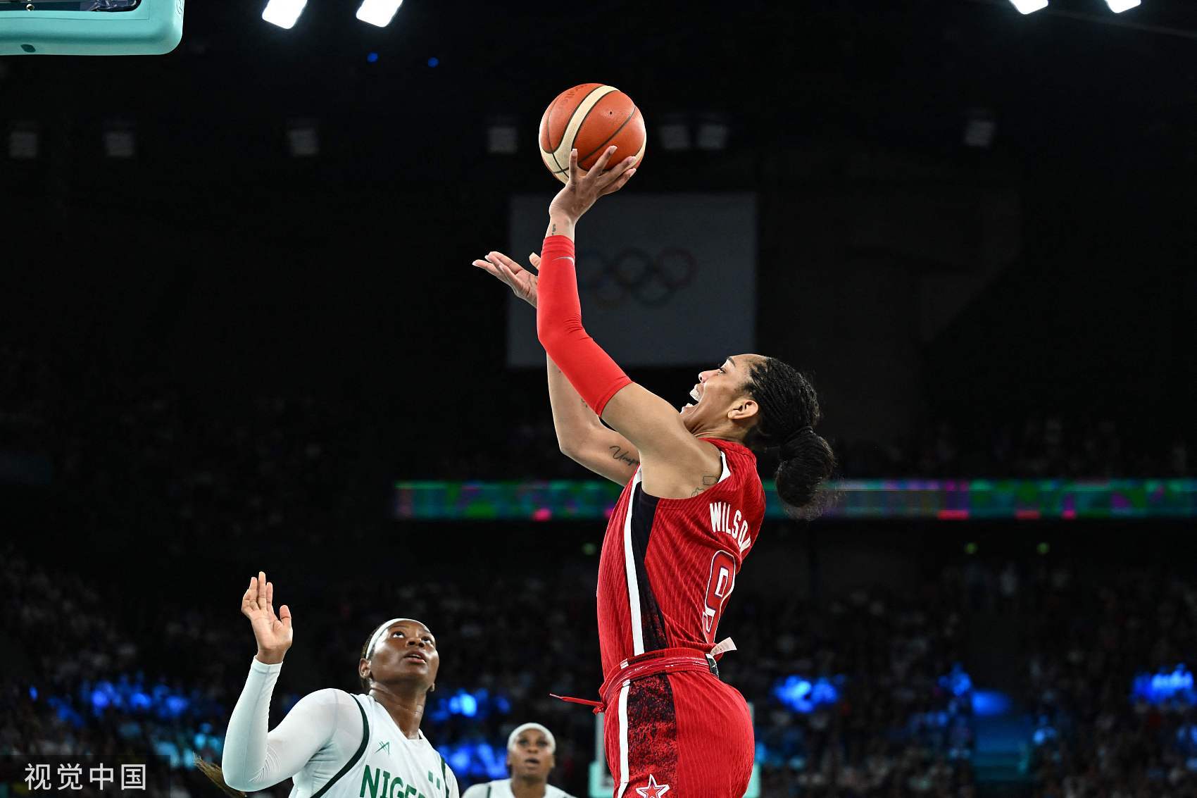 奥运女篮-威尔逊20 11 美国轻取尼日利亚晋级四强