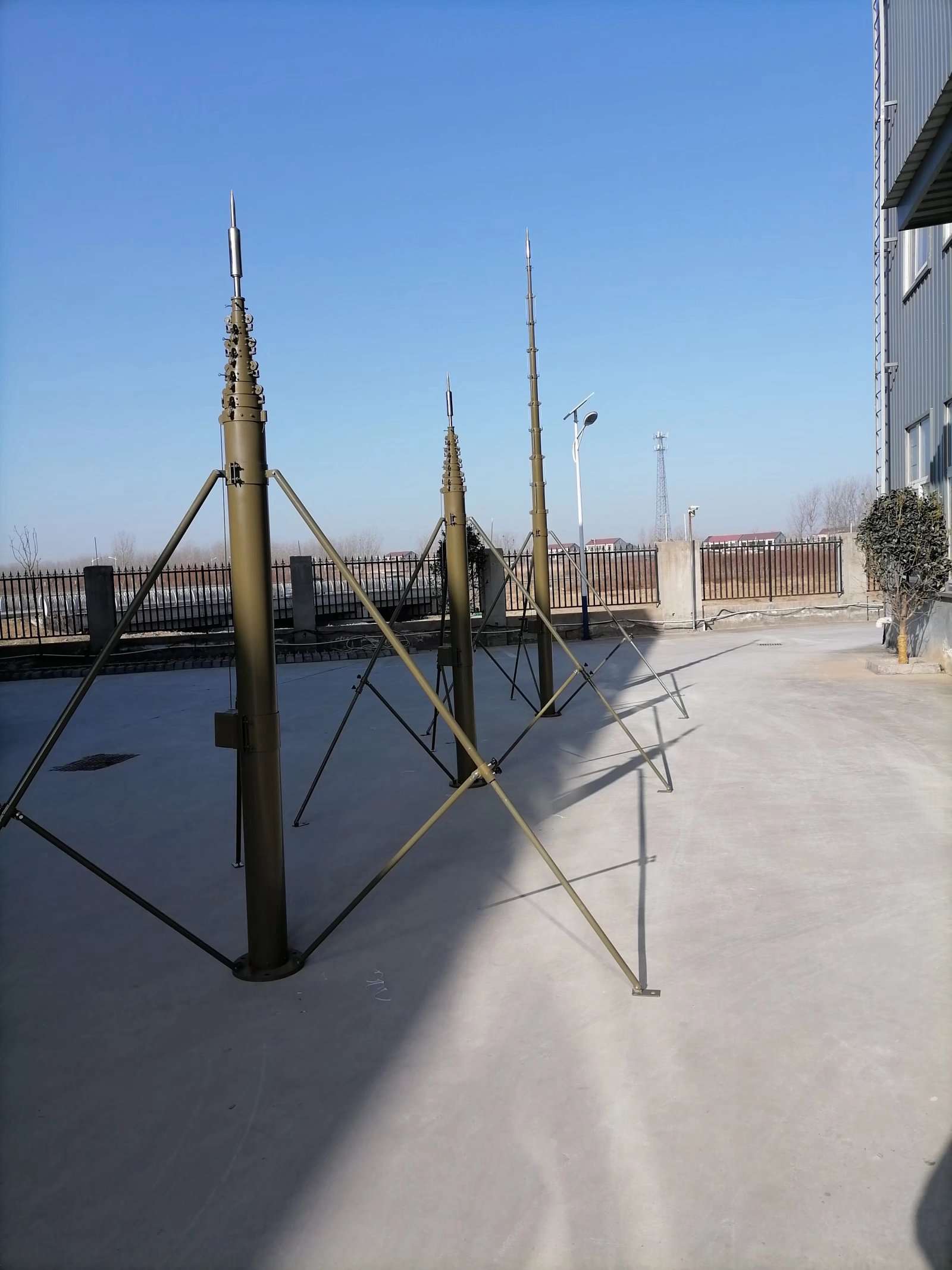可放倒维护型手动升降桅杆 可承载天线,摄像头