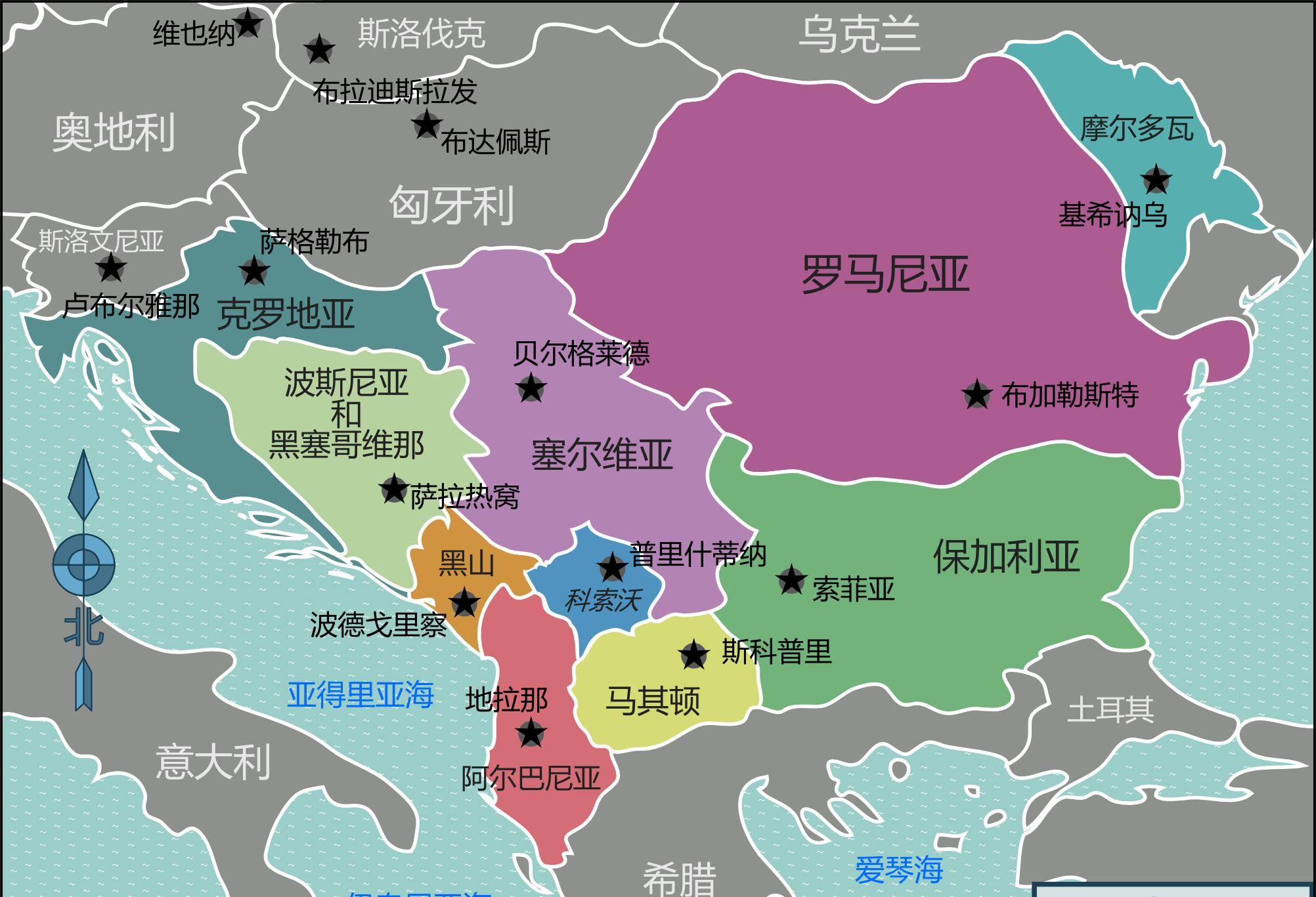 东欧地图中文版放大图片