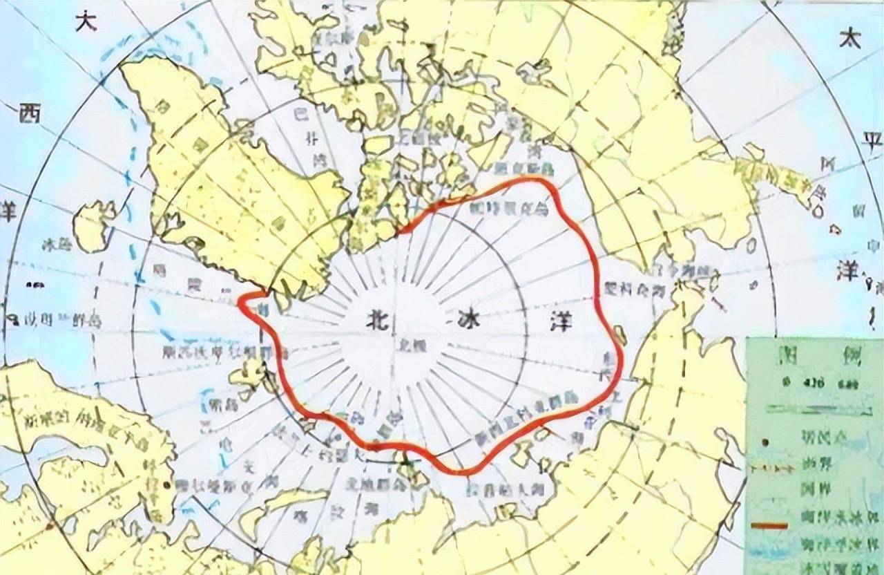 地球仪北极平面图图片